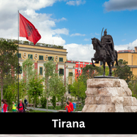 View of downtown Tirana, Albania's capital and largest city.