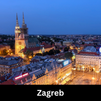 View of Zagreb, Croatia.