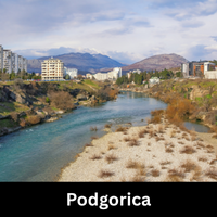 View of Podgorica, Montenegro.