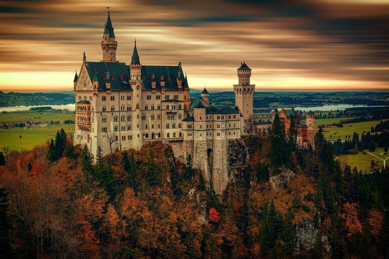 architecture, neuschwanstein, castle, fairytale castle, king ludwig, bavaria, old, feet, landscape, nature, fall, outlook, castle, castle, castle, castle, castle, fall, fall